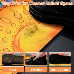 Close-up of the non-slip rubber backing of the doormat