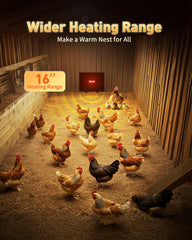 Close-up of the PETNF Chicken Coop Heater controls