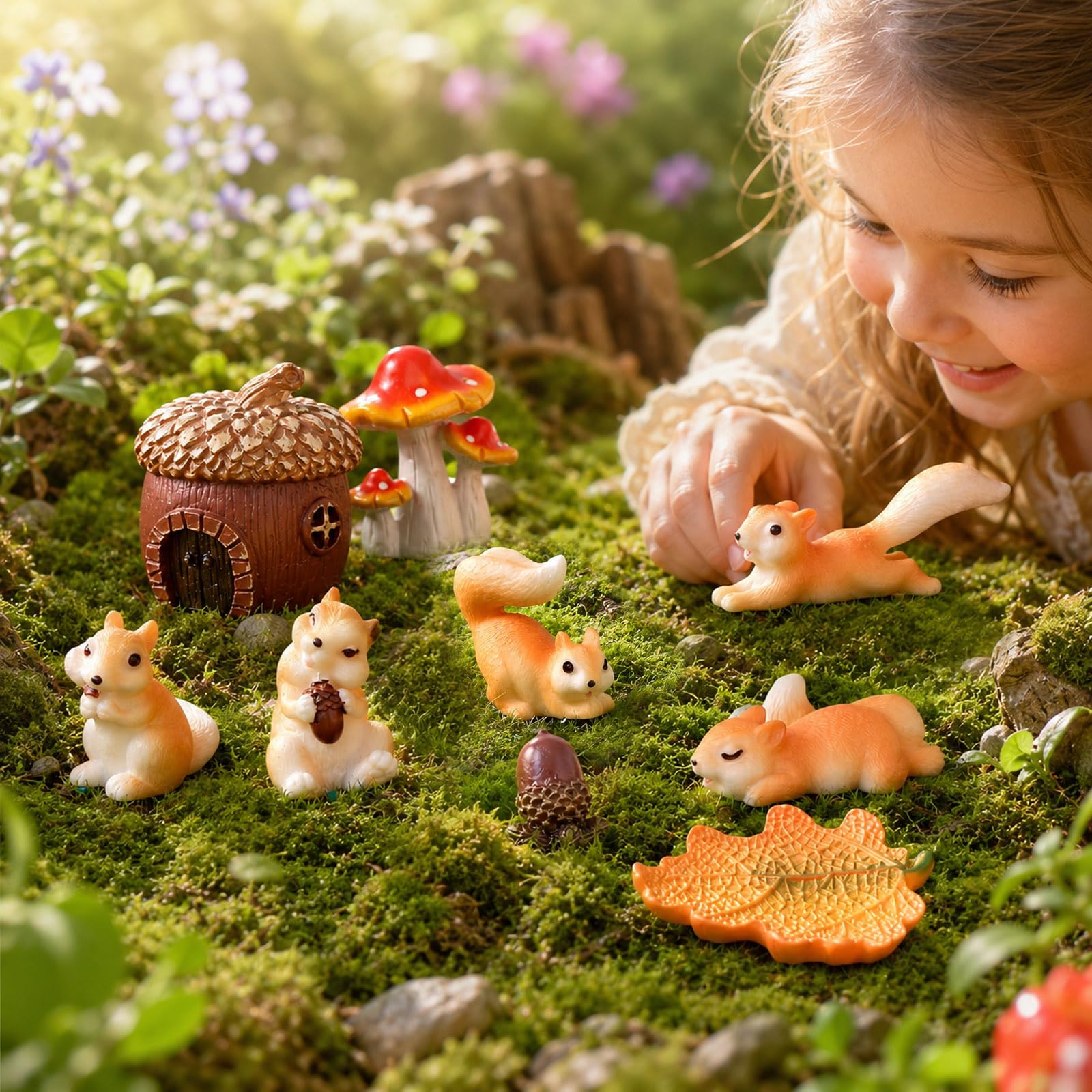 Close-up of the pinecone house in the Delighture set