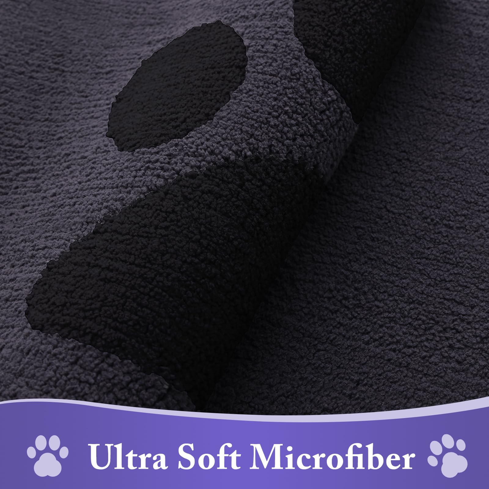 Close-up of the plush microfiber texture of Buganda Dog Door Mat