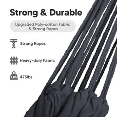 Close-up of the poly-cotton fabric of SUNCREAT hammock