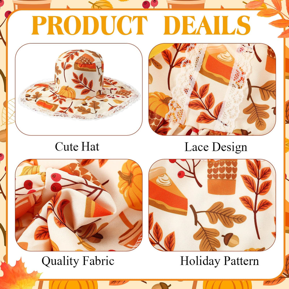 Close-up of the pumpkin spice latte goose outfit details