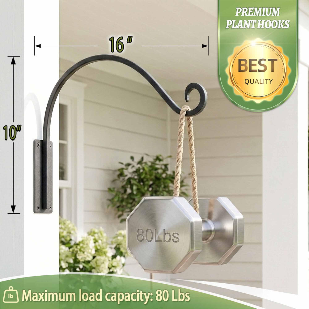 Close-up of the Qiang Ni plant hanger metal bracket