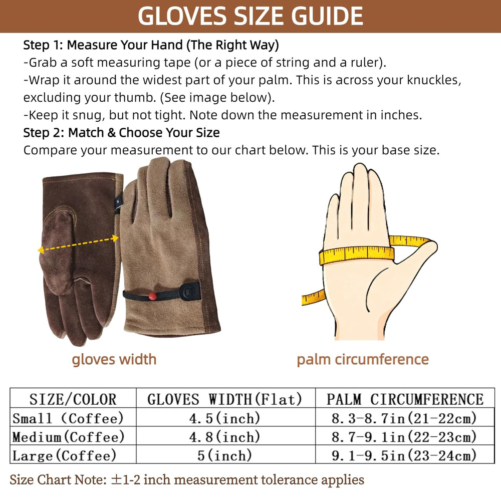 Close-up of the reinforced palm of AOUCHI Leather Work Gloves