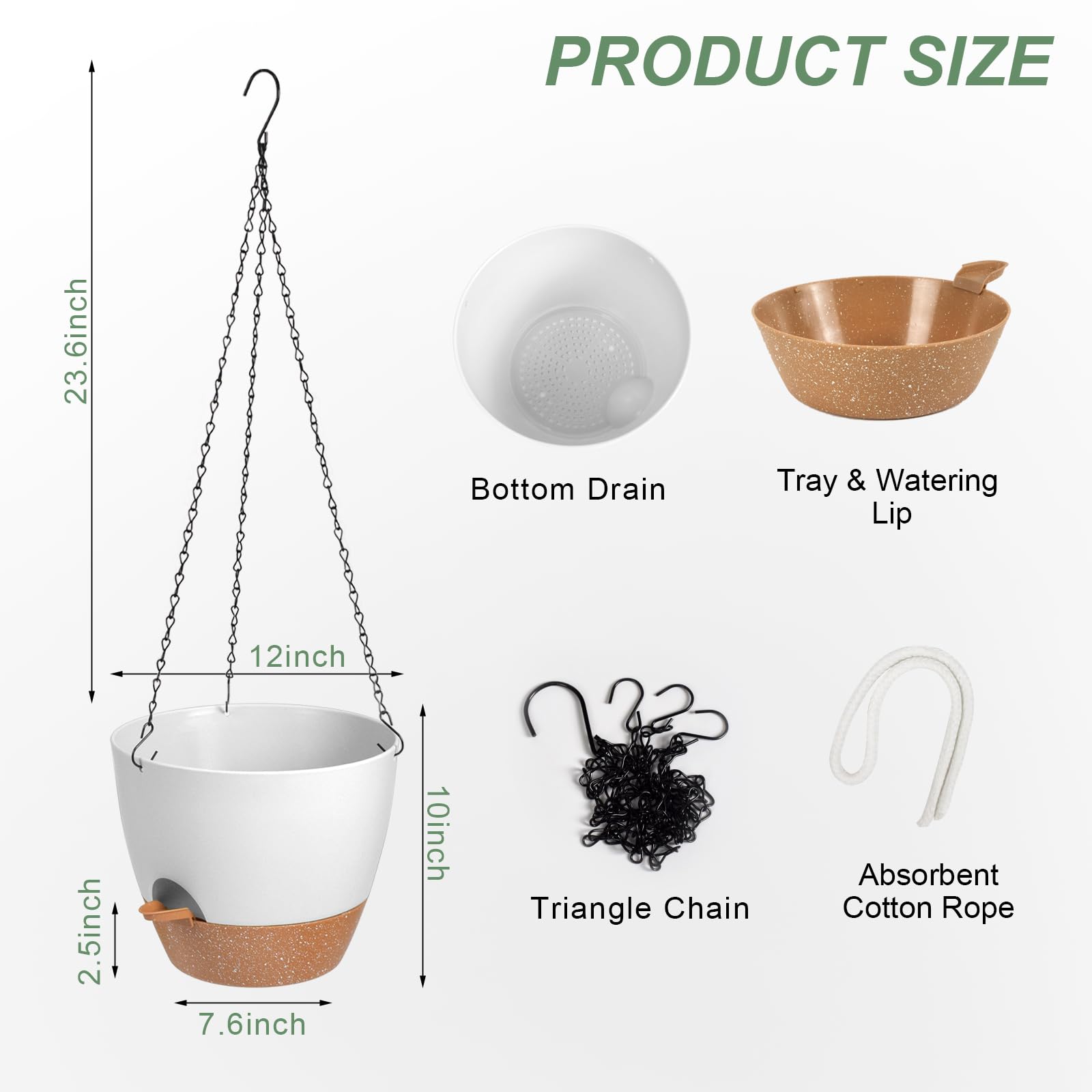 Close-up of the removable water reservoir tray of the planter