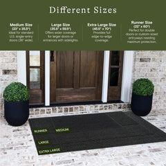 Close-up of the ridged floral design of the WaterHog doormat