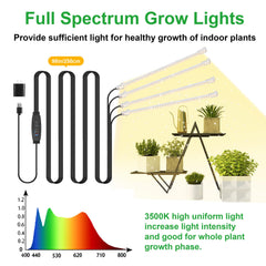 Close-up of the RWNTAO LED Grow Light showing aluminum design