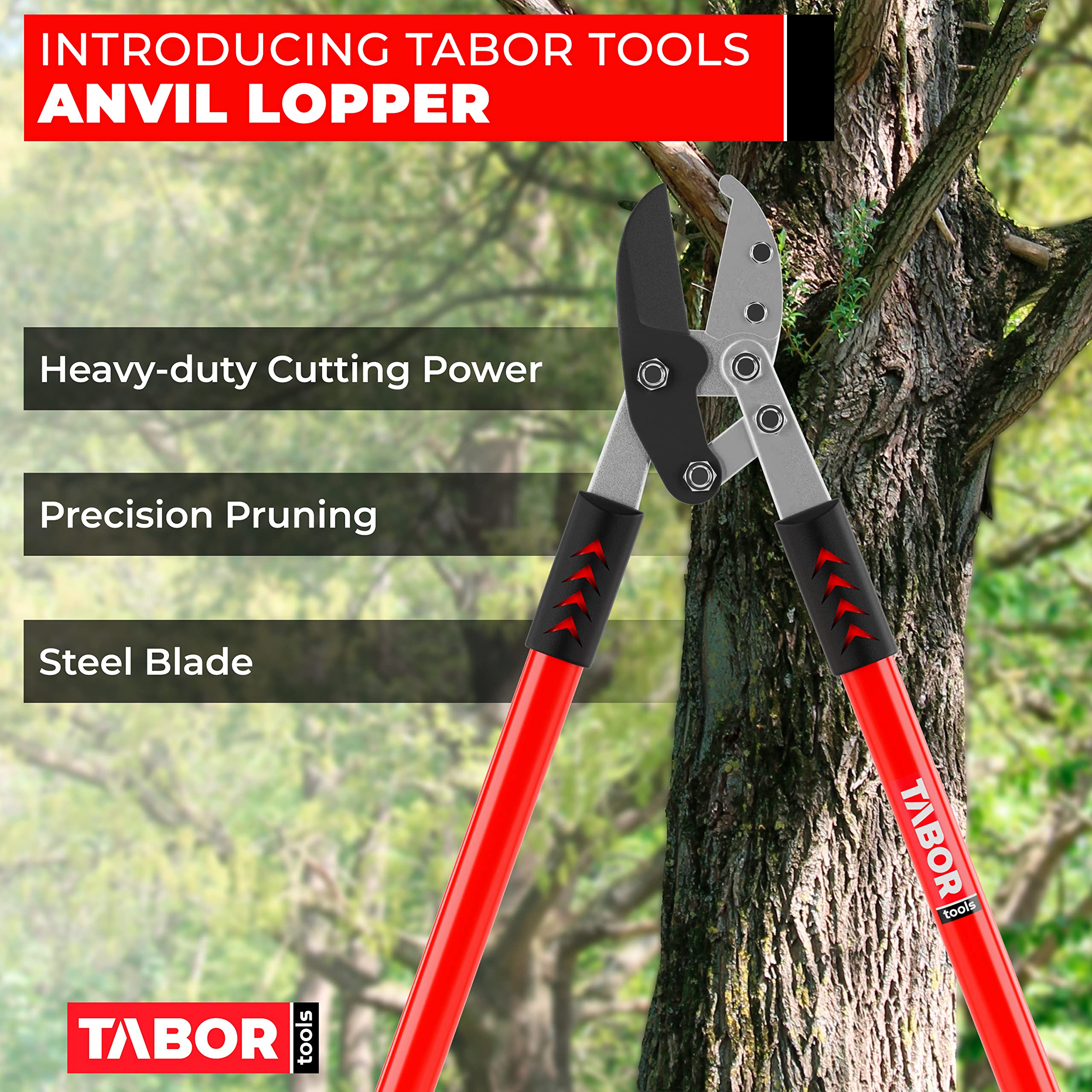 Close-up of the sharp hardened carbon steel blade of the TABOR TOOLS GG12A