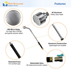 Close-up of the shower head of the 30 Inch Soft Rain Watering Wand