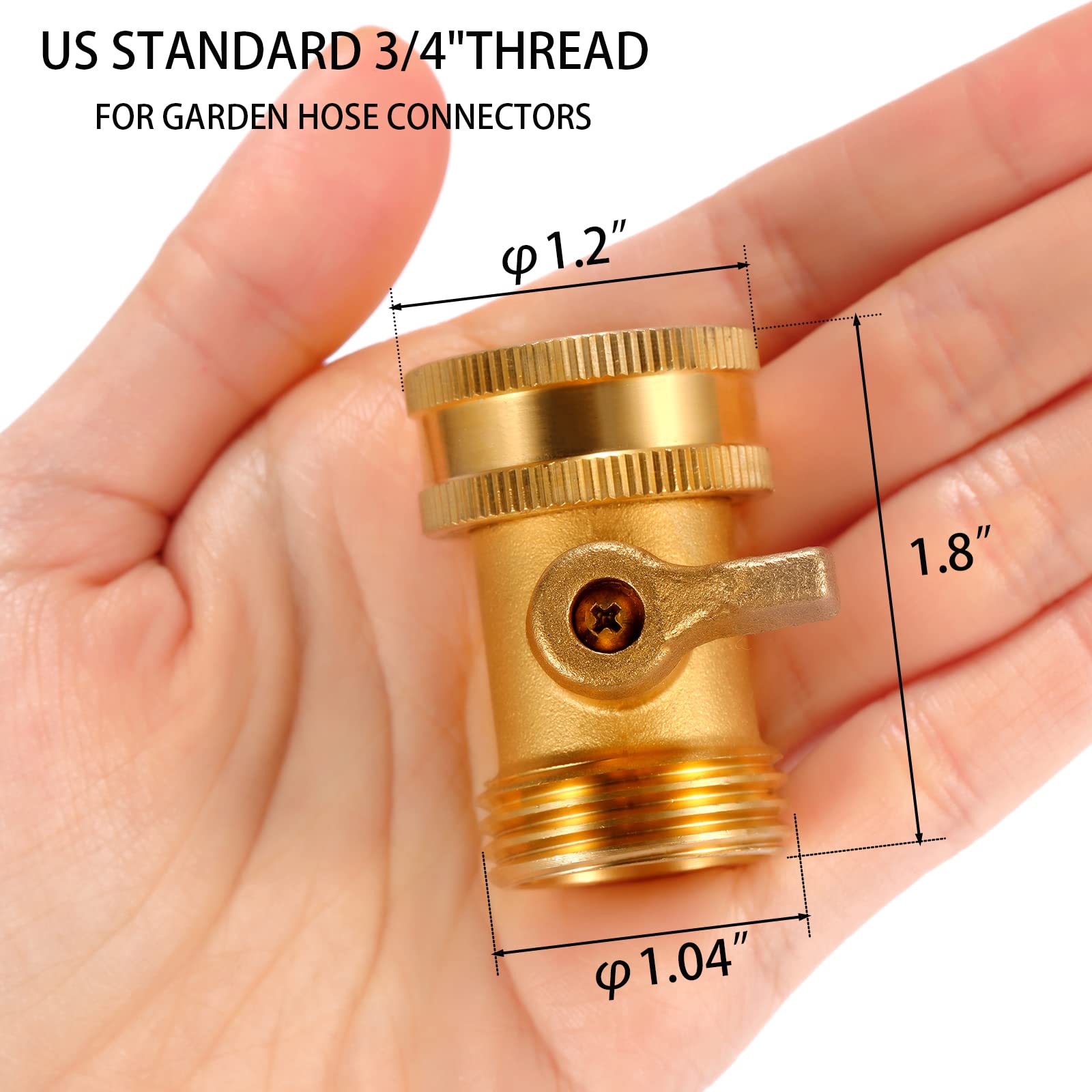 Close-up of the shut-off valve for garden hose connection
