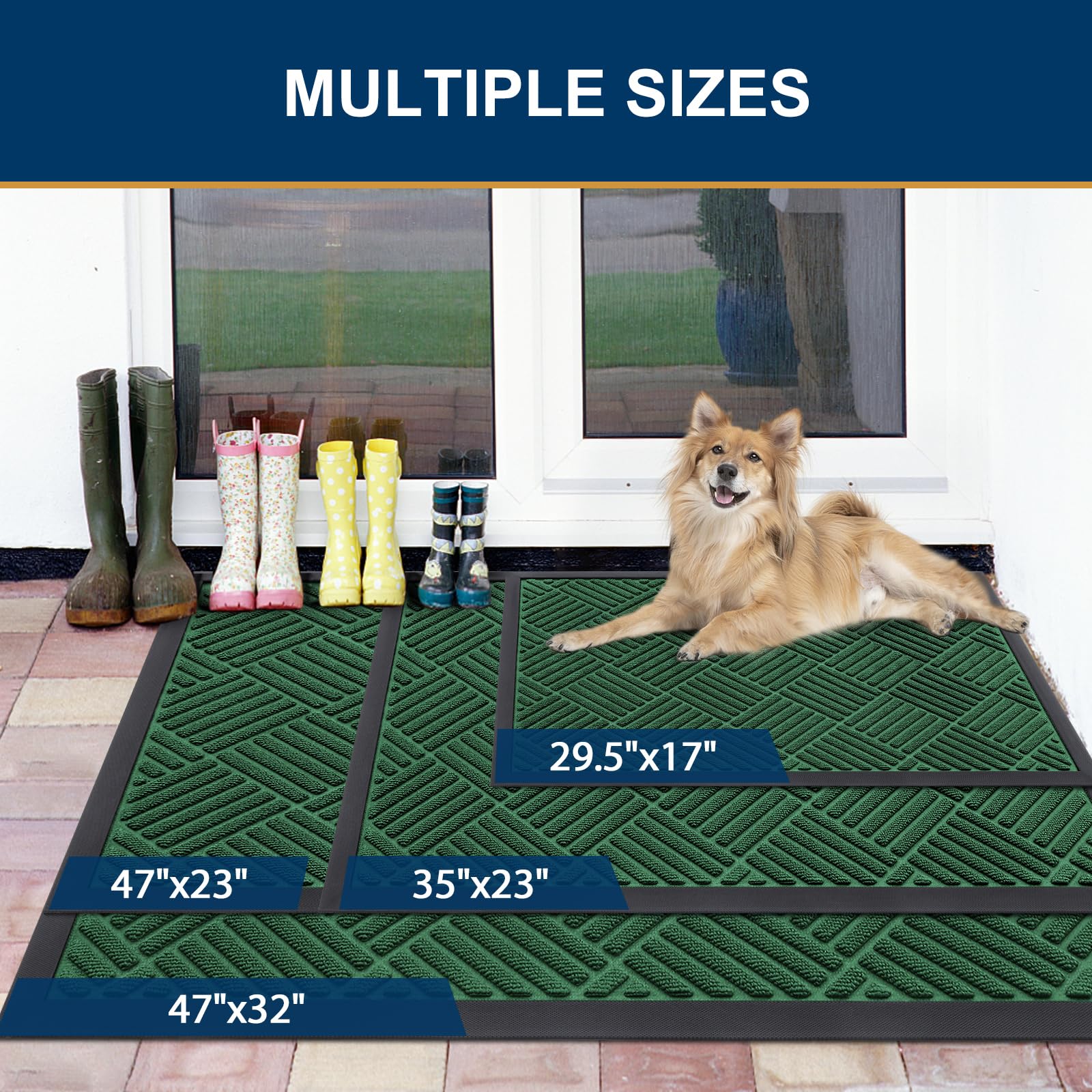 Close-up of the Smiry doormat textured surface