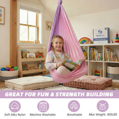 Close-up of the soft nylon material of Aokitec Sensory Swing