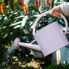Close-up of the spout of HORTICAN 1.3 Gallon Watering Can