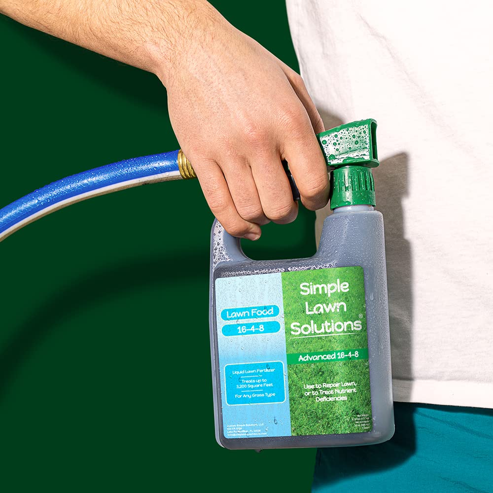 Close-up of the spray nozzle of Simple Lawn Solutions 16-4-8 Fertilizer