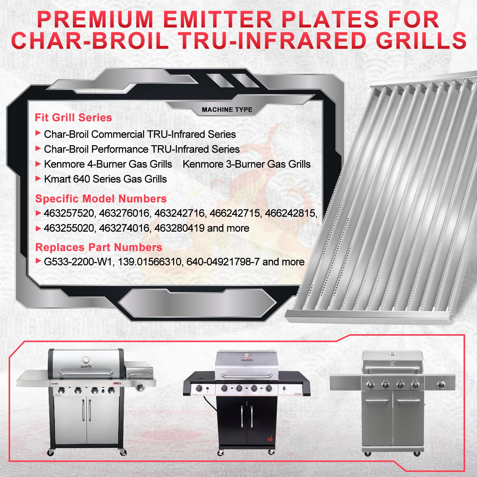 Close-up of the stainless steel construction of emitter plates