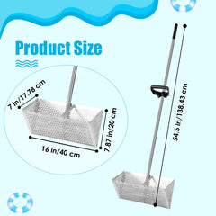 Close-up of the stainless steel material of the AshKiz Sand Flea Rake
