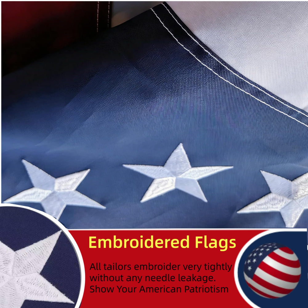Close-up of the star ring on the Betsy Ross flag