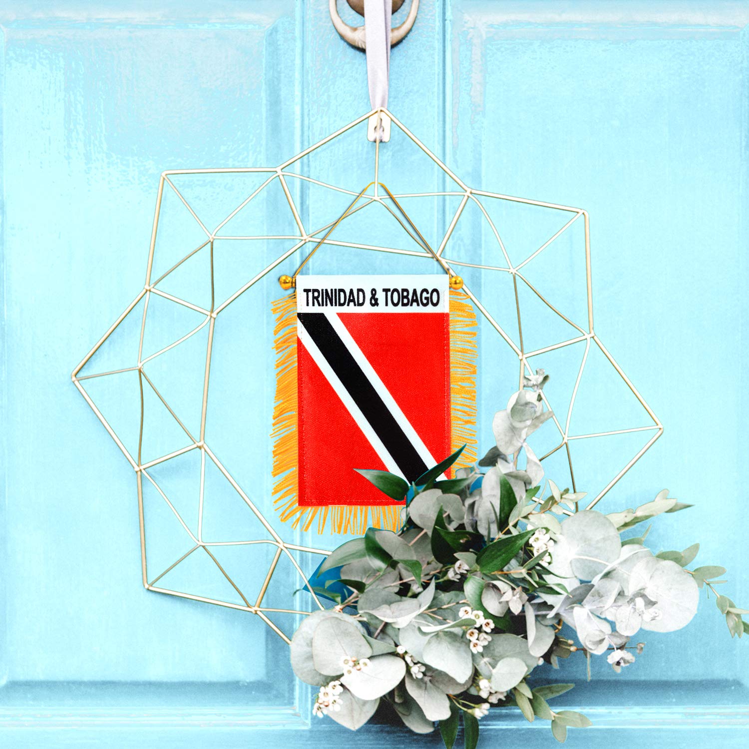 Close-up of the stitching on Anley Trinidad and Tobago Flag
