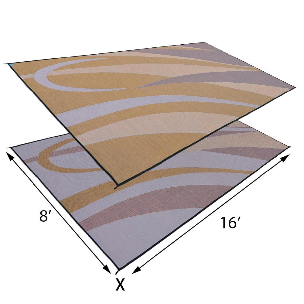 Close-up of the Stylish Camping patio mat texture and colour
