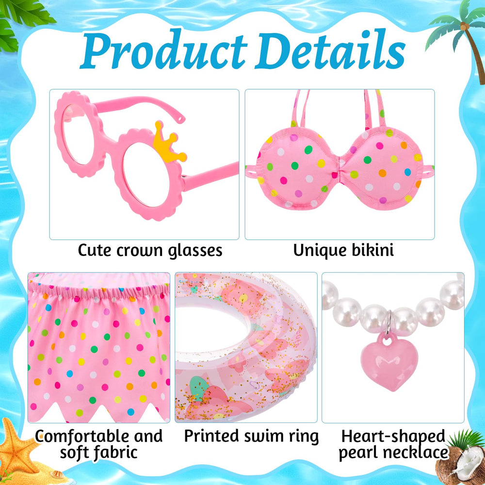 Close-up of the stylish hat included in the Hoemwarm Pink Bikini Goose Outfit