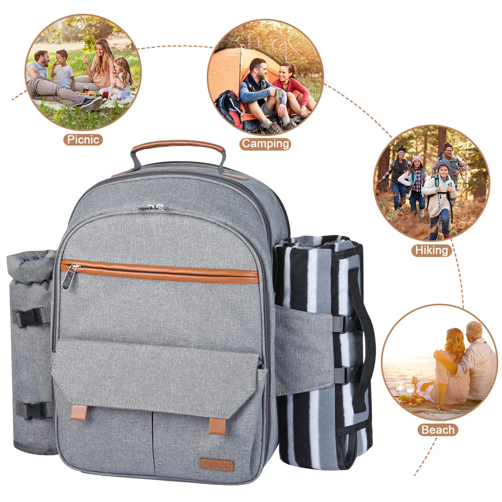 Close-up of the Sunflora Picnic Backpack's padded shoulder straps