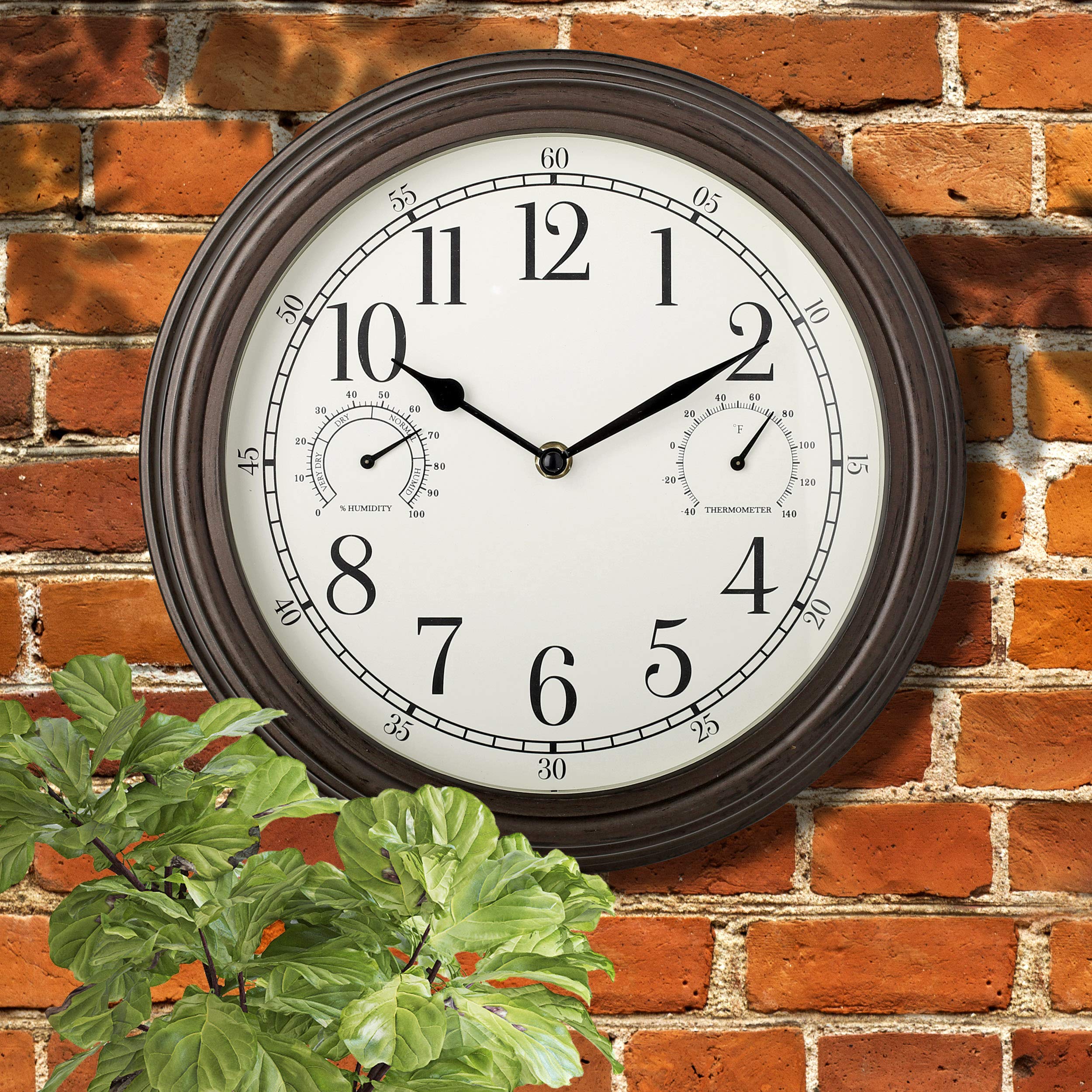 Close-up of the temperature gauge on Westclox clock