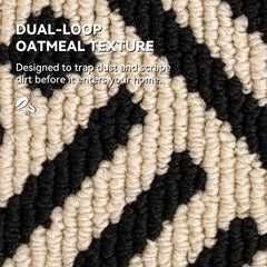 Close-up of the texture of GRANNY SAYS doormat