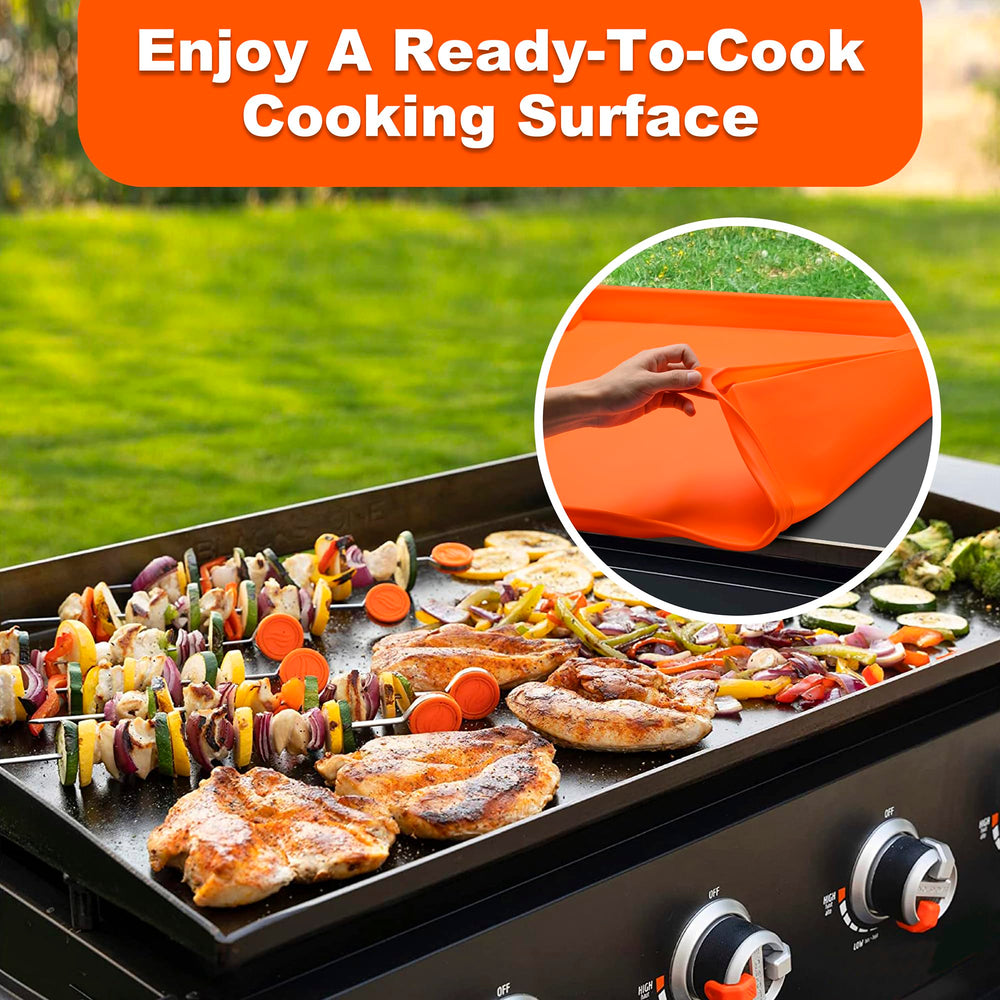 Close-up of the texture of NancyL Silicone Cover Mat for Blackstone 28" XL Griddle