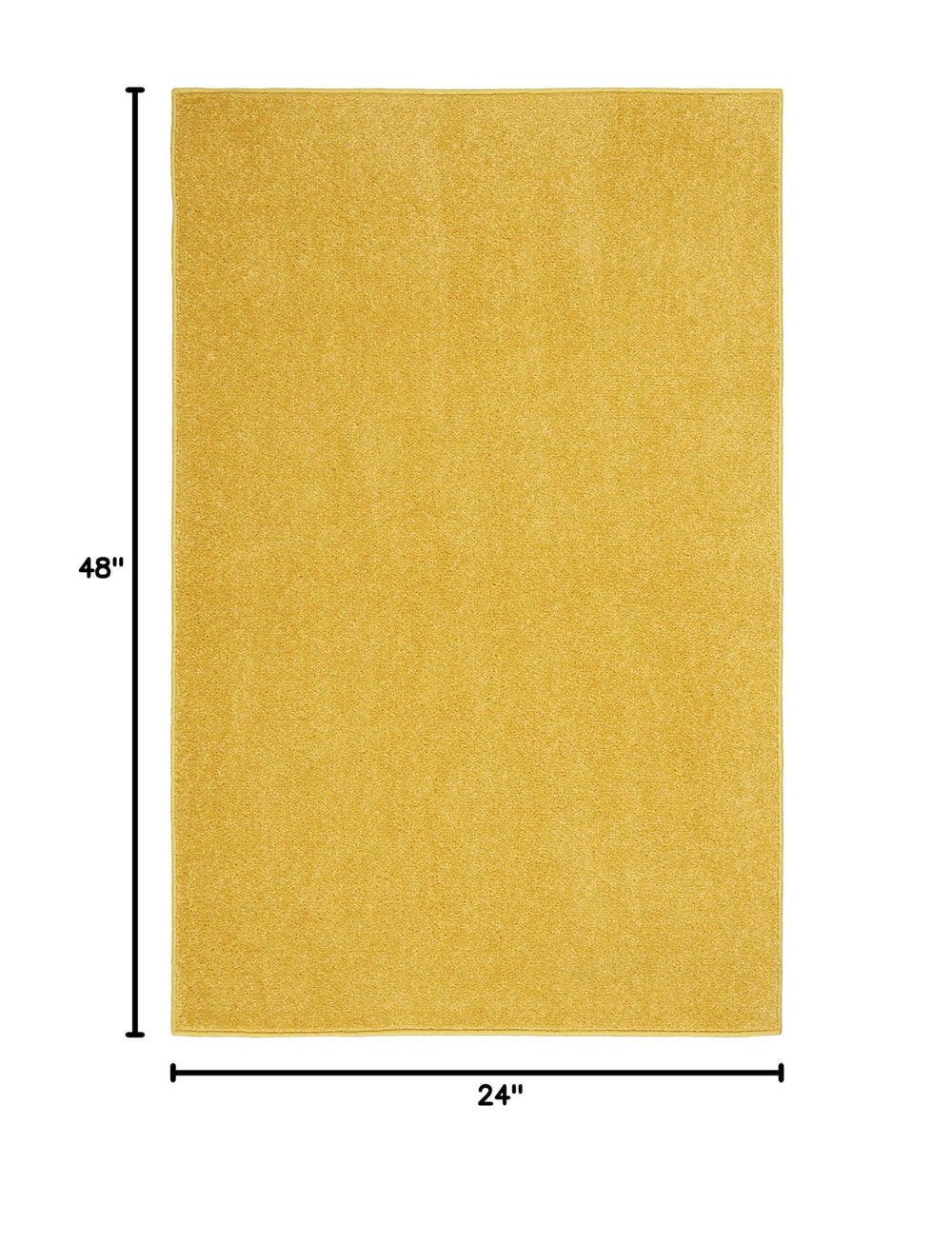Close-up of the texture of Nourison Essentials Yellow Area Rug