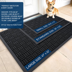 Close-up of the textured surface of OLANLY doormat
