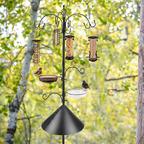 Close-up of the tube feeder included in the MIXXIDEA Bird Feeding Station