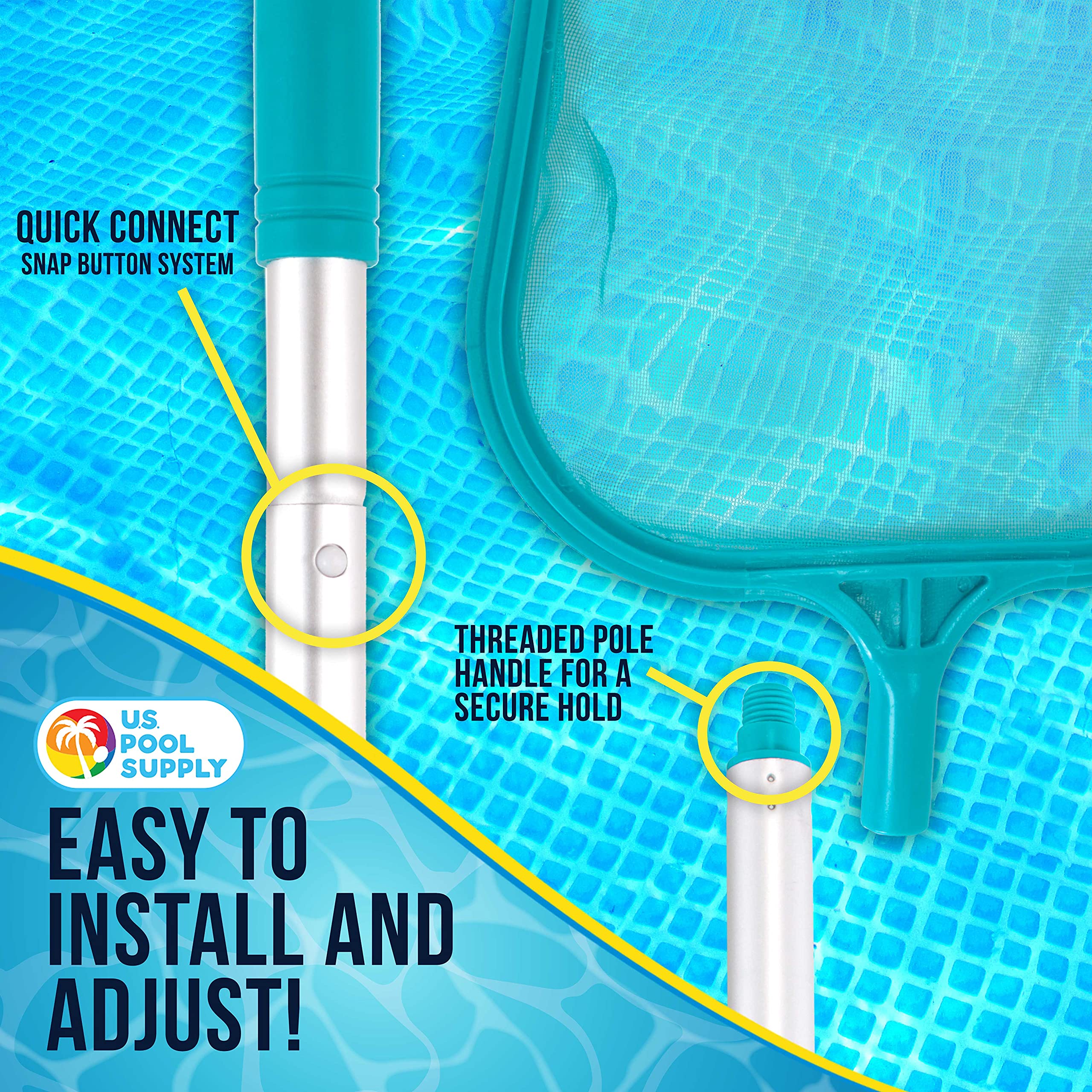 Close-up of the U.S. Pool Supply skimmer net frame