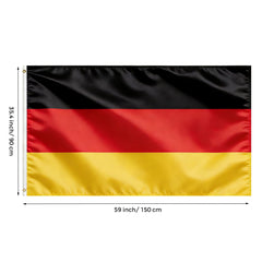 Close-up of the VELIFFCO Germany Flag fabric and print