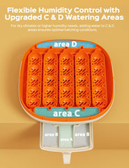 Close-up of the watering trays in the Chickcozy incubator