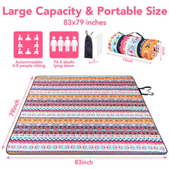 Close-up of the waterproof backing of the PY SUPER MODE Picnic Blanket