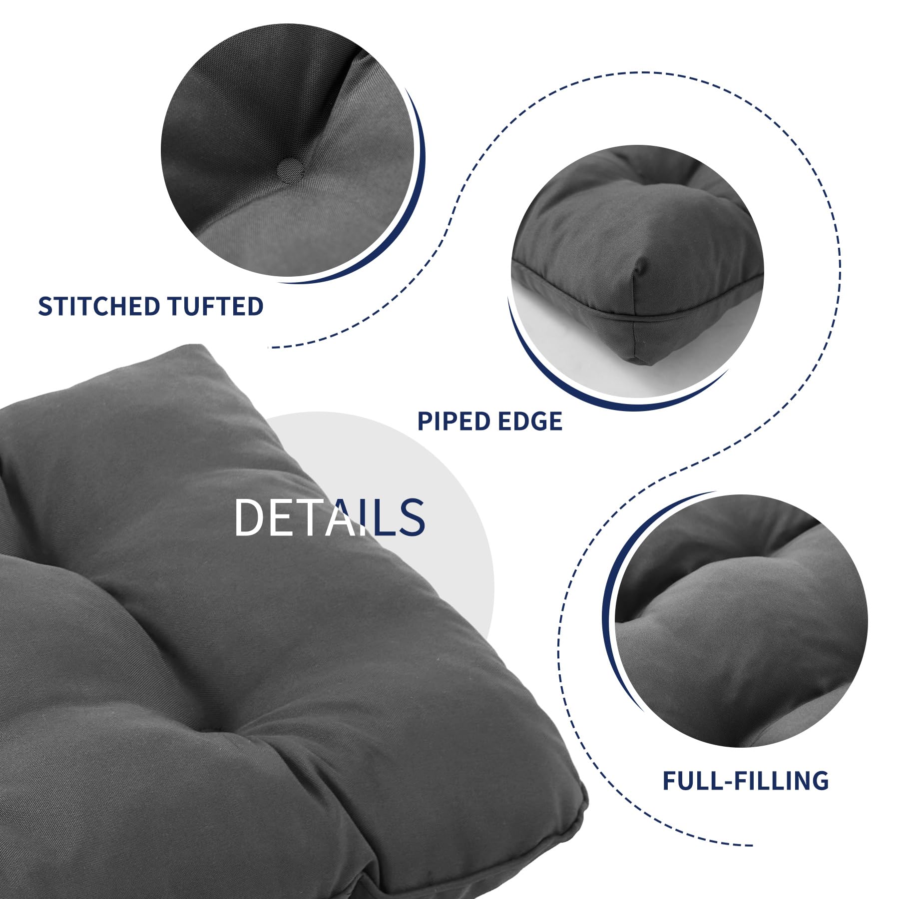 Close-up of the waterproof fabric of IPYNBAP cushion