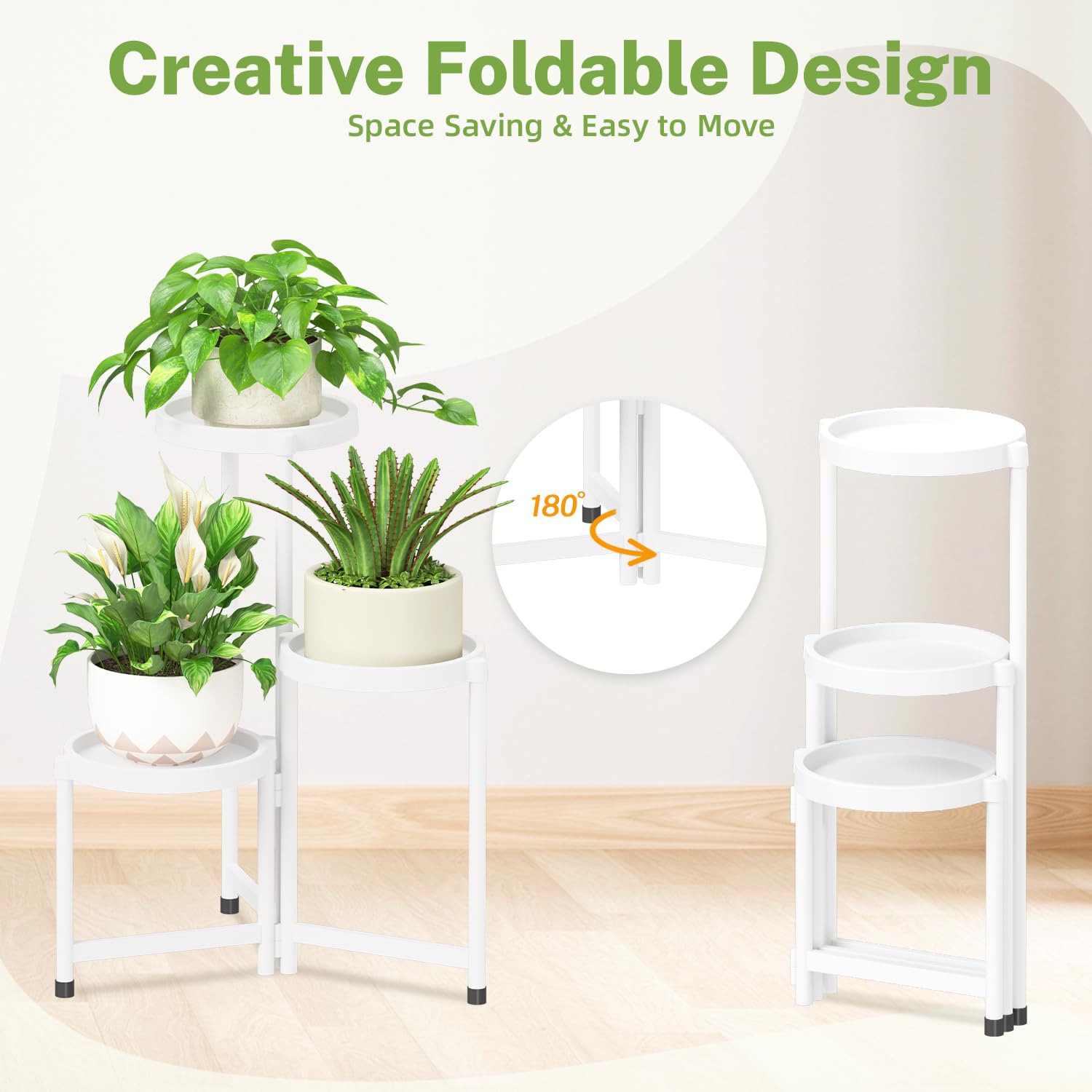 Close-up of the waterproof tray of iDavosic.ly plant stand
