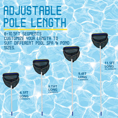 Close-up of the weighted tab on the Poolvio Skimmer Net