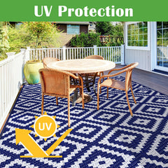 Close-up of the woven texture of the Mattitude outdoor rug