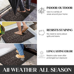 Close-up of the Yimobra welcome mat's textured surface