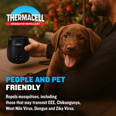 Close-up of Thermacell E-ZoneGuard control button