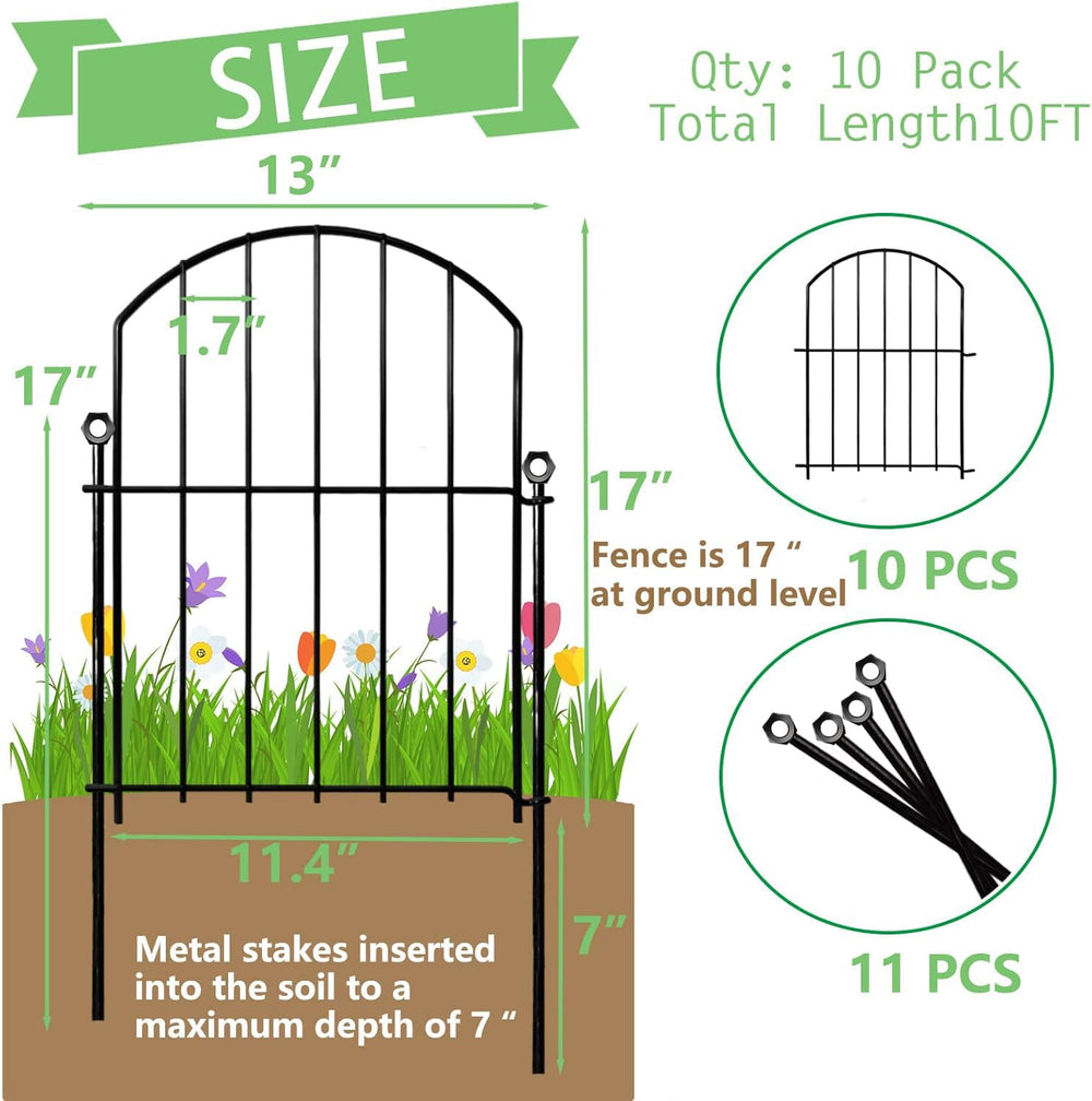 Close-up of Thrivinest Decorative Garden Fence snap circle design