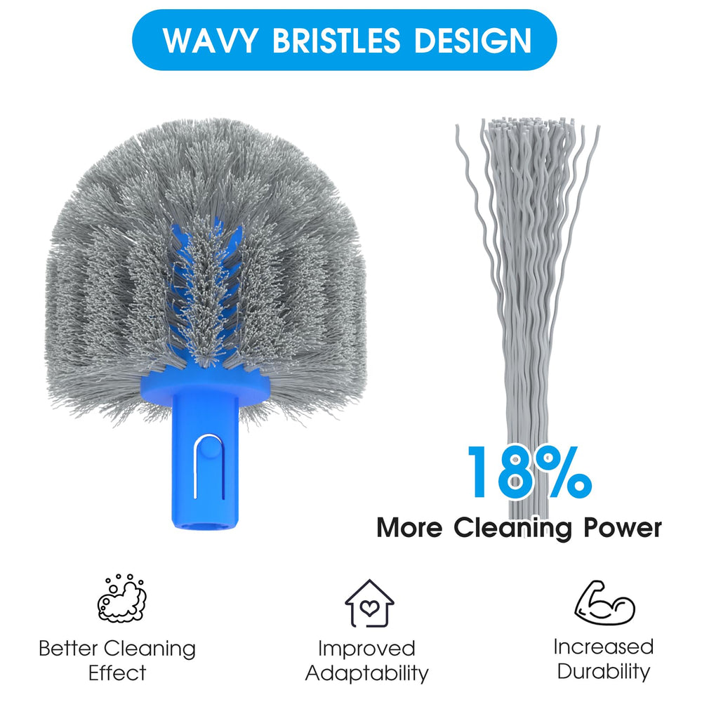 Close-up of TidyMister Pool Brush round ends