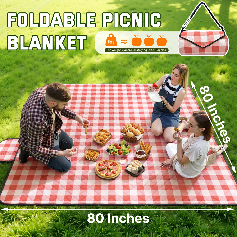 Close-up of TigeJoy picnic blanket's stitching