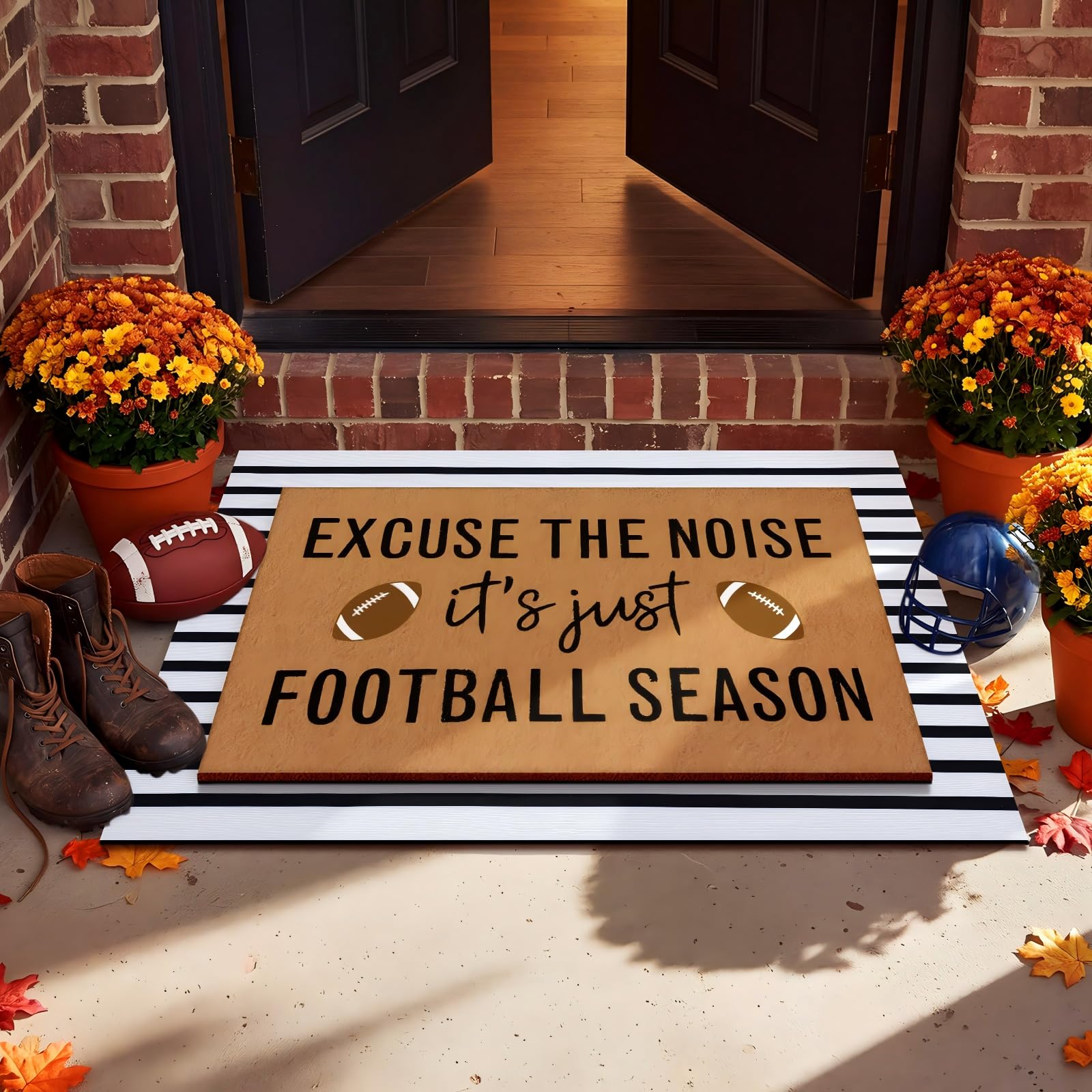 Close-up of Tinideya doormat quote design