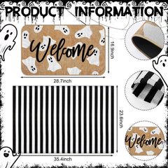 Close-up of Tinideya Halloween top mat with spooky ghost
