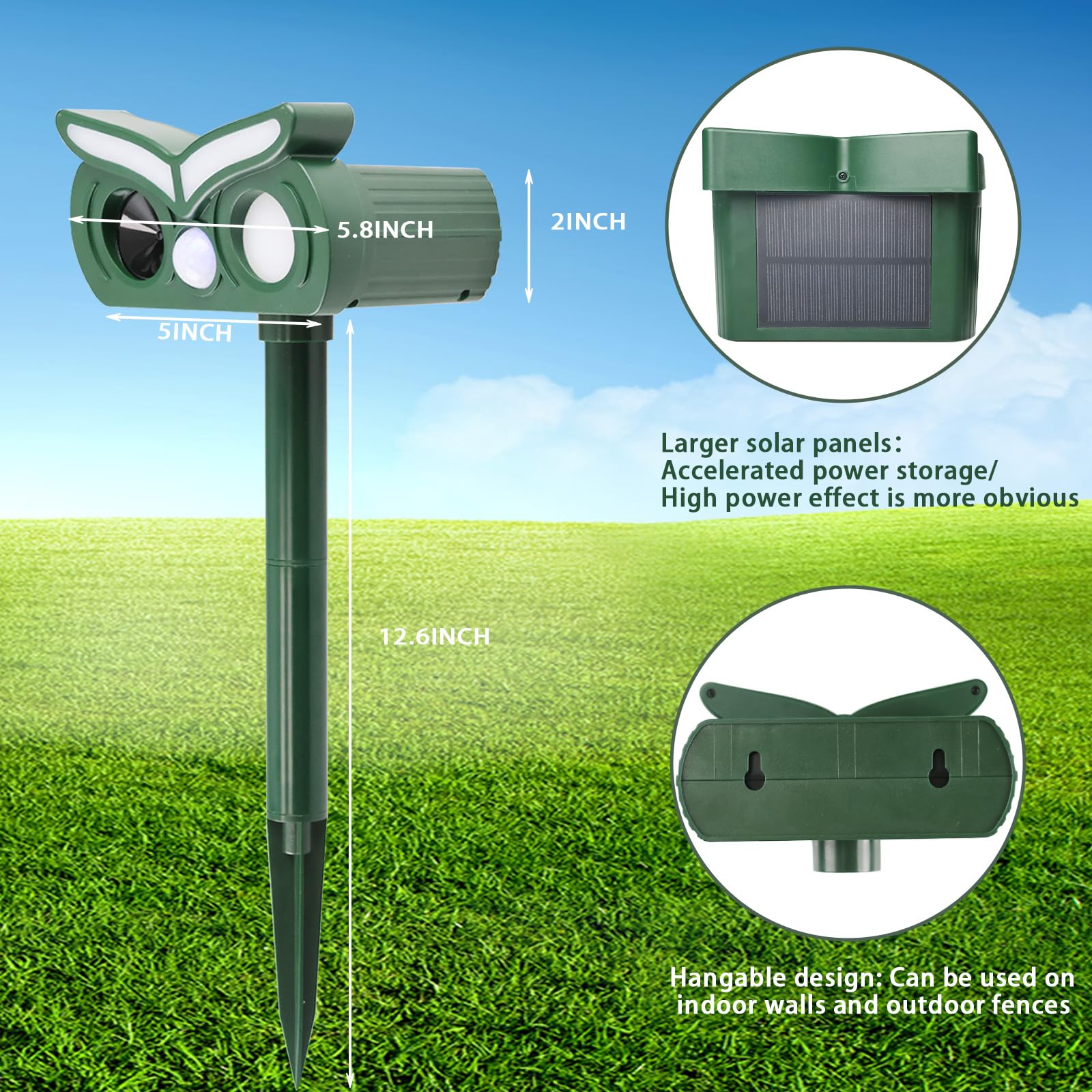 Close-up of Tirgo ultrasonic animal repellent sensor
