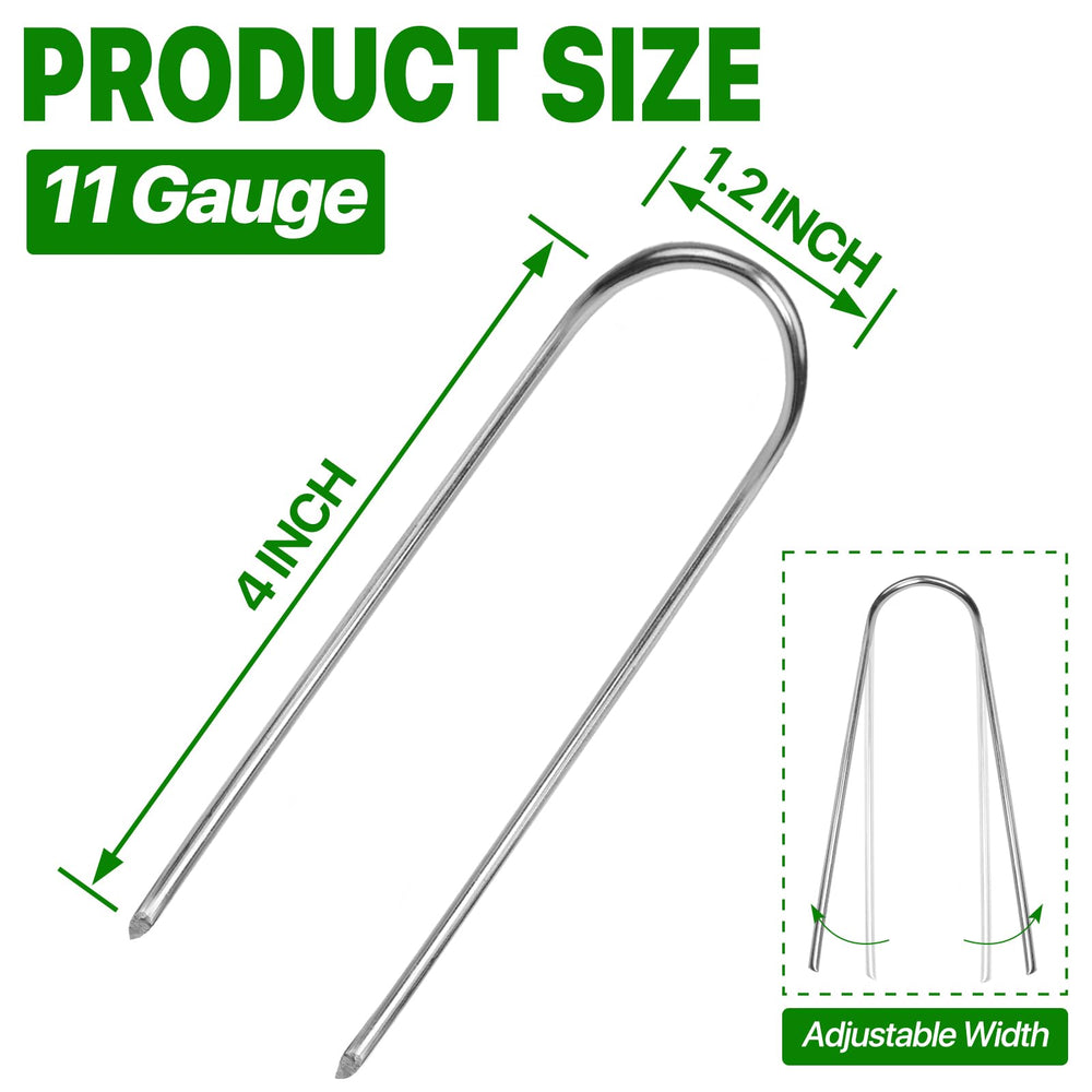 Close-up of TiTifield 4 inch galvanized garden stake