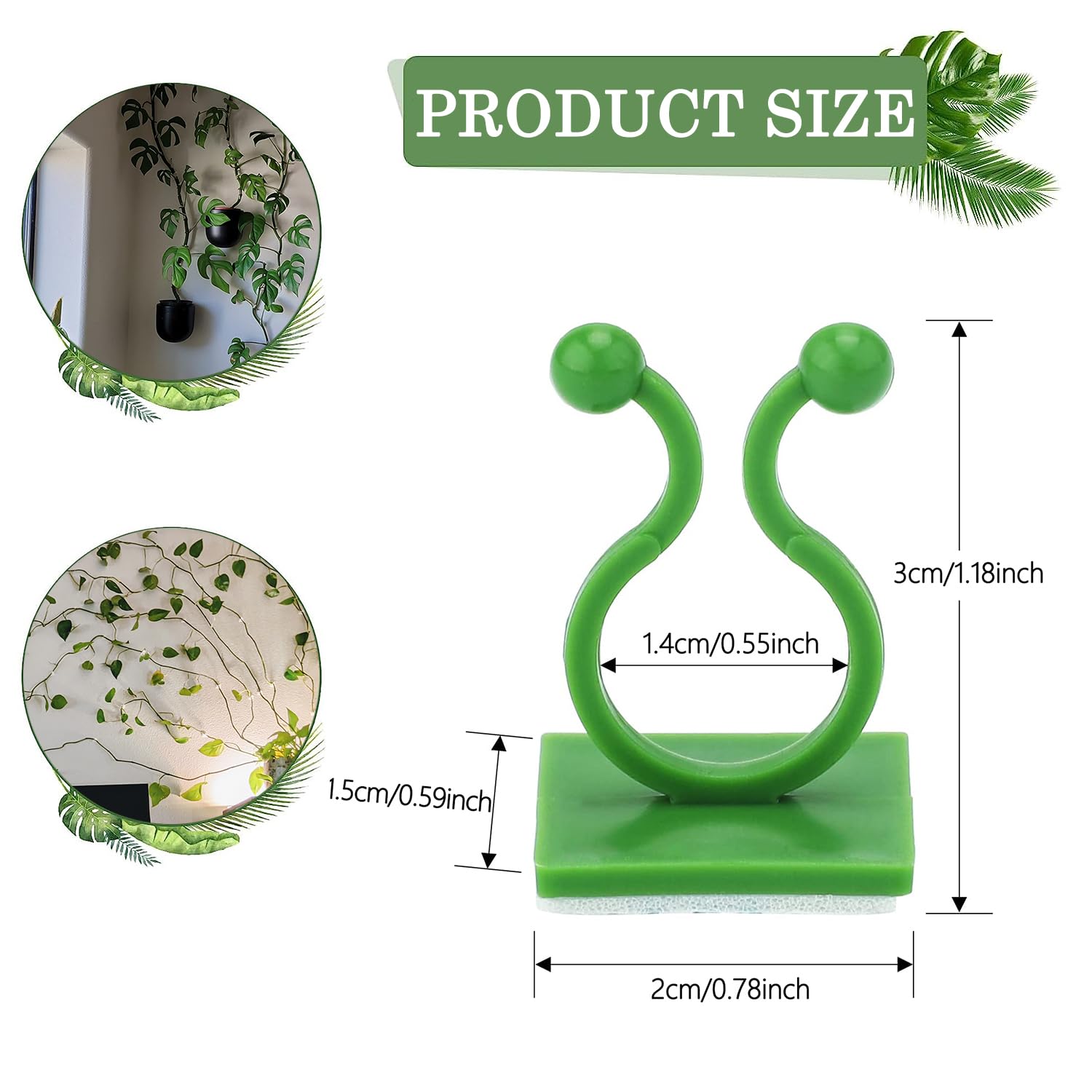 Close-up of Tmofs plant clip showing leaf design