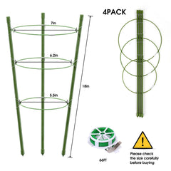 Close-up of TOCCYARD adjustable rings on tomato cage
